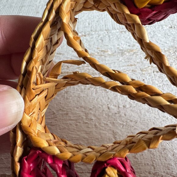 Vintage Single Woven Trivet Hot Plate Coaster - Picture 5 of 8